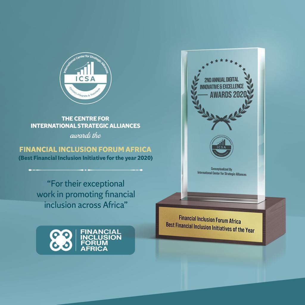 ICSA Best Financial Inclusion Initiative of the Year 2020 award presented to Financial Inclusion Forum Africa